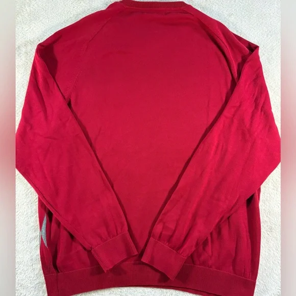 Vintage Cutter & Buck The Ohio State Red and Gray Argyle Crewneck Sweater - Picture 5 of 6